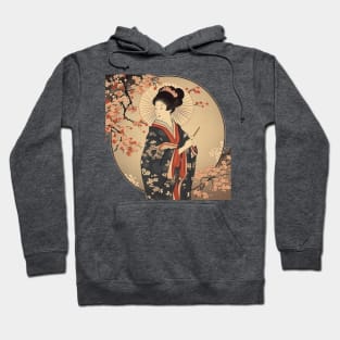 Elegant Geisha - Japanese Art and Culture Inspired Design Hoodie